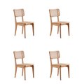 Manhattan Comfort Giverny Dining Chair in Nature Cane, Set of 4 2-DCCA04-NA